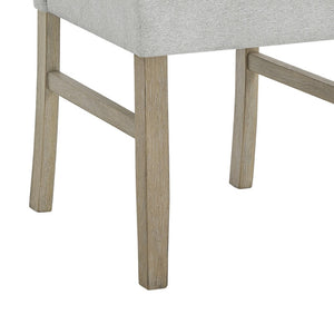 English Elm Louisa Upholstered Dining Side Chairs Set of 2 Oak Frame with Neutral Gray Fabric B2749P413309