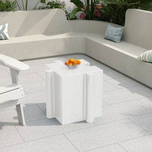 English Elm Christopher Knight Home® - 3-Piece Sculptural Puzzle Table Set - Interlocking Mgo Accent Tables For Indoor & Outdoor Use, White N770PS33132W