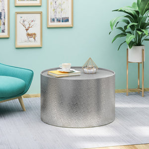 Christopher Knight Home® - Noble House - Braeburn Modern Round Coffee Table with Hammered Iron