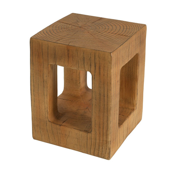 English Elm Mgo Handcrafted Side Table with Faux Wood Grain Finish for Living Room or Bedroom N772P408185W