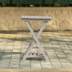 English Elm Summit Ridge Recycled Hdpe Outdoor Folding Bar Table Weather Resistant Eco Patio Sand B2745P409717