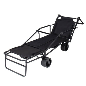 English Elm 2-in-1 Folding Wagon Chair with All-terrain Wheels Oxford Fabric 650lb Outdoor W2932P425338