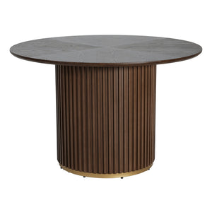 English Elm Christopher Knight Home® - 47.25" Round Pedestal Dining Table - Warm Walnut Finish, Stylish Seating For 4-5, Versatile Design N771P358147T_N771P358148T