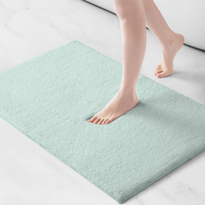 English Elm 1PC Plush 24x72 Bath Rug for Tub & Bathroom Floor - Ultra-Absorbent Polyester, Non-Slip Backing Green 6.2 L x 24.8 W x 10.63 H B035P341136