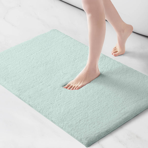 English Elm 1PC Plush 24x72 Bath Rug for Tub & Bathroom Floor - Ultra-Absorbent Polyester, Non-Slip Backing Green 6.2 L x 24.8 W x 10.63 H B035P341136
