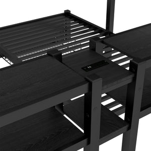 English Elm Twin Triple Bunk Bed Metal L-shaped Frame Sleeps Three Kids White Finish W1580S00480