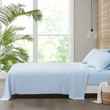 Beautyrest Tencel Polyester Blend Casual Sheet Set BR20-3896 Blue