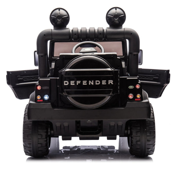 English Elm Licensed Land Rover Defender Ride on Car 24v Dual Motor with Parental Remote Black W1578P339065