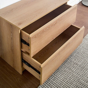 English Elm Devi Oak Wall Closet System — Durable Melamine & Wood Modular Storage, Warm Oak Finish, Easy Assembly B040S00117