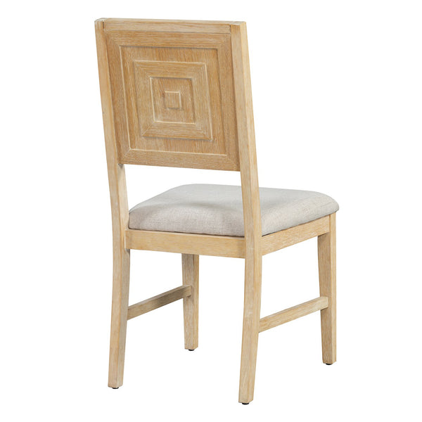 English Elm TREXM Retro 6-Piece Dining Set with Trestle Table, Upholstered Chairs & Bench for Cozy Gatherings Natural ST000124AAN