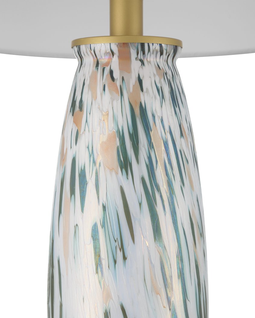 Currey & Company Motte Table Lamp - Mesmerizing Opalescent Glass Design With Elegant Shade, Perfect For Any Decor Multi,Color Glass ,Optic Crystal 6000-1013-currey-company