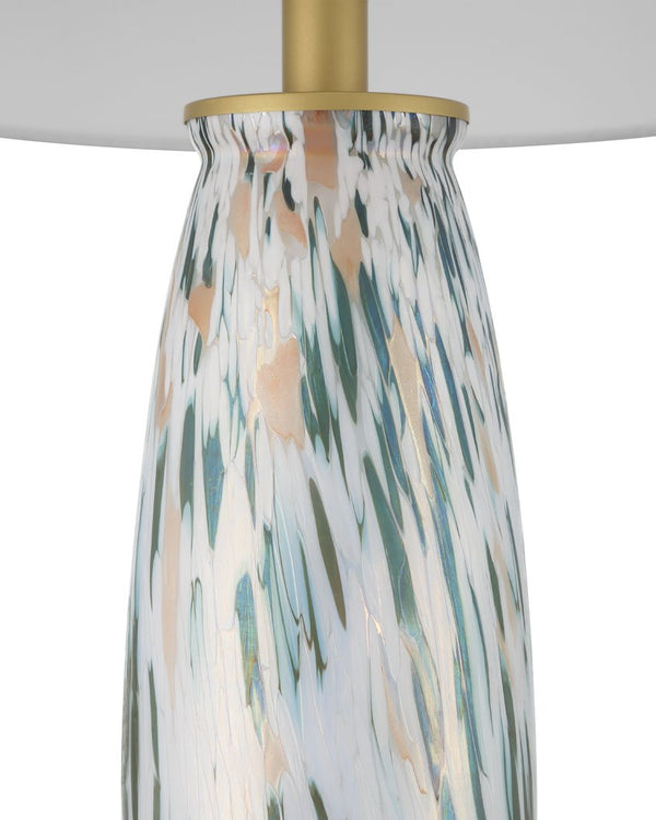 Currey & Company Motte Table Lamp - Mesmerizing Opalescent Glass Design With Elegant Shade, Perfect For Any Decor Multi,Color Glass ,Optic Crystal 6000-1013-currey-company