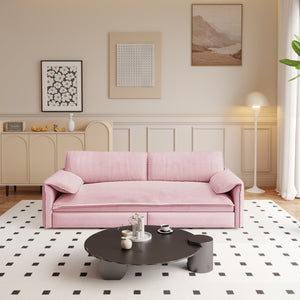 English Elm 66" Queen Pull Out Sofa Bed - 3-In-1 Velvet Loveseat With Storage & Easy Conversion For Any Space W1885S00048