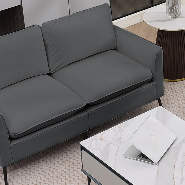 English Elm Ts Cat Paw Faux Leather Accent Chair Nordic Retro Single Seat for Bedroom Lounge Light Gray W2311P457733