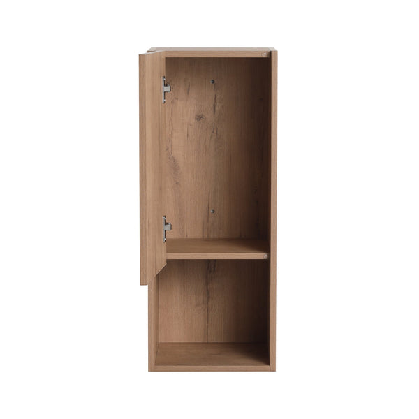 English Elm 12" Bathroom Side Cabinet with Soft-Close Hinges, Wall-Mounted Floating Oak Finish, Space-Saving Storage W999P283315