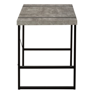 English Elm Computer Desk - Contemporary Grey Laminate Workstation With Sturdy Black Metal Frame, Minimalist Style B2710P219883