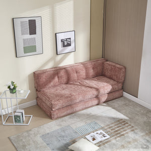 English Elm Coolmore Modular Chenille Sofa - Space-Saving, Versatile Design With Comfort Cushions & Side Pockets W1152P320499