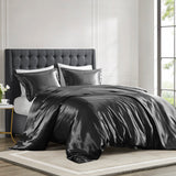 Madison Park Essentials Satin Luxury Glam/Luxury Comforter Set MPE10-1050 Black