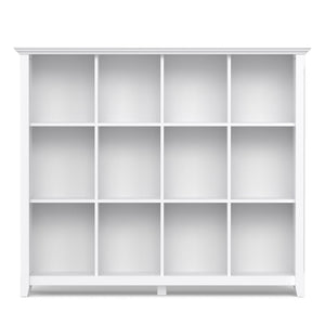English Elm Acadian 12-Cube Storage Unit - Handcrafted Pine Organizer With Elegant White Finish For Home Décor B136P238606