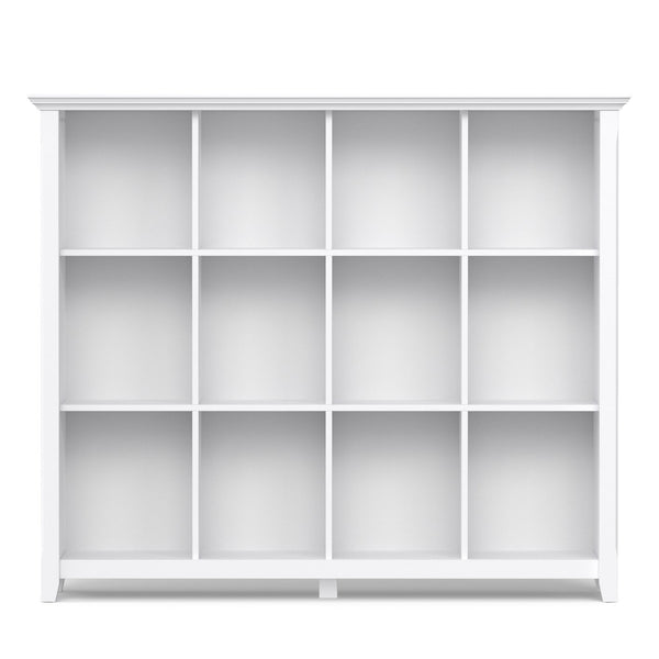 English Elm Acadian 12-Cube Storage Unit - Handcrafted Pine Organizer With Elegant White Finish For Home Décor B136P238606
