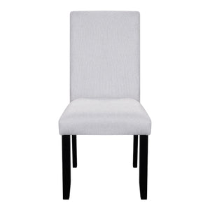 English Elm 5-Piece Round Dining Set with 43" Modern MDF Table and 4 Upholstered Fabric Chairs for Compact Spaces Beige+White N752S001055K