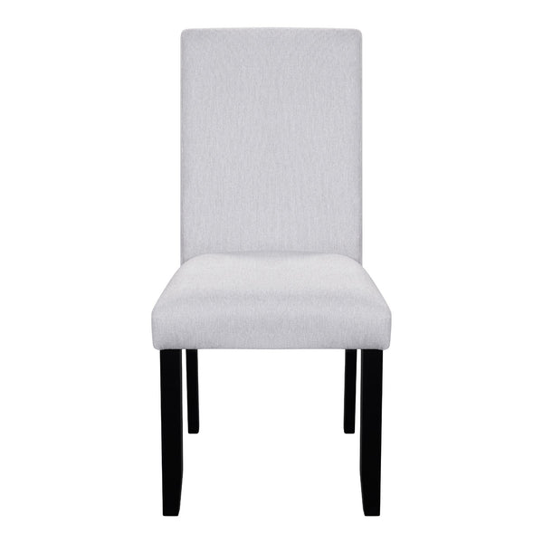 English Elm 5-Piece Round Dining Set with 43" Modern MDF Table and 4 Upholstered Fabric Chairs for Compact Spaces Beige+White N752S001055K