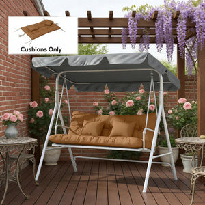 English Elm Outdoor Tufted Bench Cushion Set with Polyester Fill for Patio Porch Comfort Tan T3971P442941