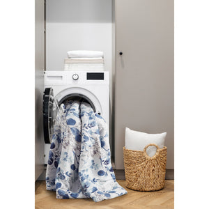 JLA Home Super Listing - Reversible breathable seersucker comforter with botanical florals and striped reverse, Oeko‑Tex safe coating 90 L x 66 W x 1.5H AM10-0122