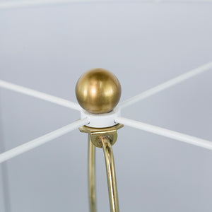 English Elm 16x16x29.8" Gold and Black Table Lamp with Disc-Accented Aluminum Body, Black Drum Shade, Modern Accent Piece W2078P325052