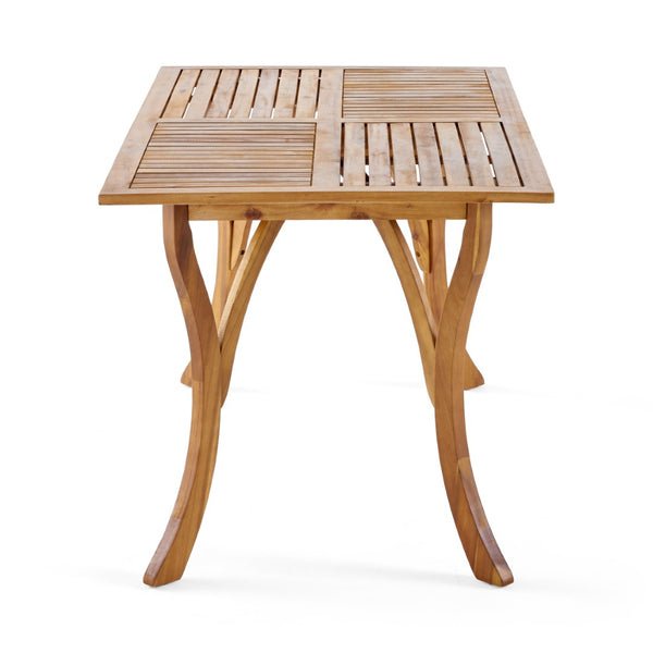 English Elm Helen Outdoor Acacia Hardwood Dining Chairs Curved Slat Back Patio Set of Two 54555.00TEA6_57488.00