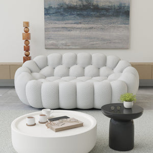 English Elm Bubble Modular Armless Loveseat Sofa - Light Grey, Contemporary Design, Family-Friendly Comfort B341P320933