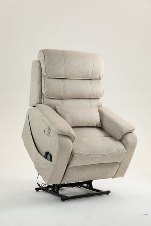 English Elm Lounge Electric Lift Chair – 180° Recline, Dual Remotes, Storage Pockets, Ideal For Elderly Comfort W547S00056