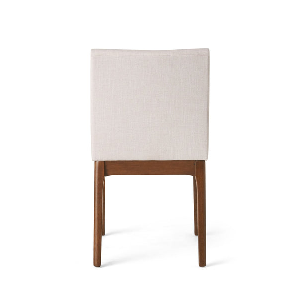 English Elm Christopher Knight Home® - DINING Chair with Upholstered Fabric Seat and Sleek Wood Legs — Compact Modern Comfort & Style Light beige 58924.00WNT