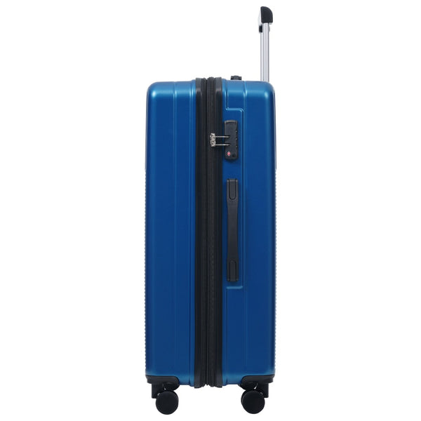 English Elm Luggage 5 Piece Hardside Abs Set with Front Access Carry on and Tsa Spinner Wheels Blue N732P391579C