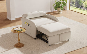 English Elm Christopher Knight Home® - (Old 3-in-1 Convertible Sleeper Sofa Bed with Pillow & Pocket, Compact Loveseat with Pull-Out Bed and Wheels Beige N765P34284849W