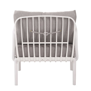English Elm Christopher Knight Home® - ( SET OF 2 ) Outdoor Patio Club Chair with Waterproof Thick Cushions, Deep Seating, Modern Classic Style White+gray N780P199454W-2