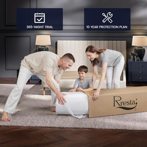 English Elm Rresta Full Hybrid Mattress 7 Layer Pocketed Coil 5 Zone Support Certipur Certified B2716P440585