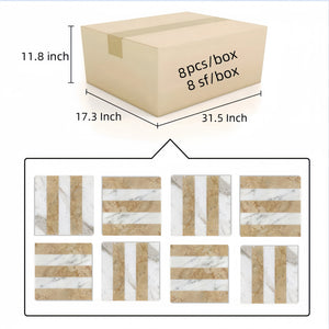 English Elm 12*12 Waterjet Marble Tiles - Luxurious White & Gold Polished Design For Elegant Floors & Walls W1696P262346