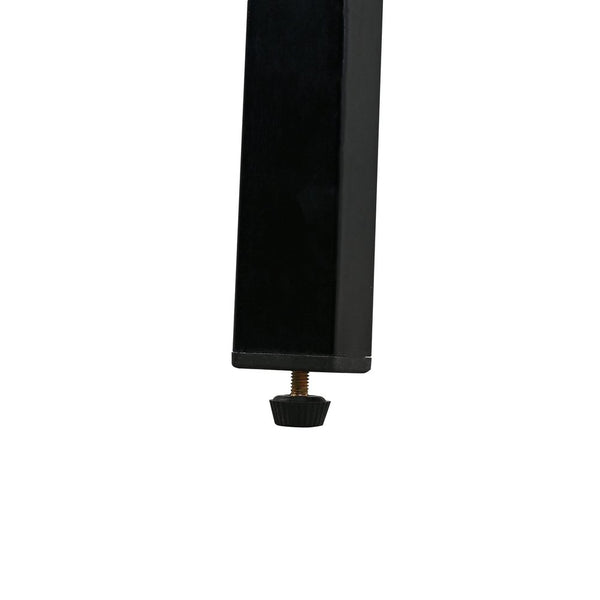 English Elm U-Style Steel Outdoor Table and Chair Set for Patio Balcony Backyard — Durable 7-Piece, Heavy-Duty Seats Black WY000401AAB