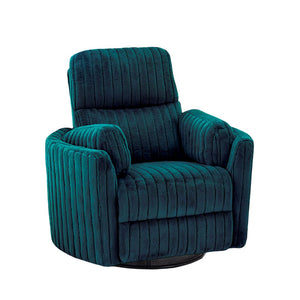 English Elm Power Power Glider Recliner with Swivel, Smooth Glide Motion, Power Recline Button, Plush Pillow Seat, Vibrant Upholstery Accents for Modern Living Room Teal 39 L x 32 W x 26 H B2741P391177