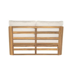 English Elm Christopher Knight Home® - Royal Acacia Loveseat & Coffee Table Set – Teak Finish, Water-Repellent Cushions, Durable 600lb Capacity N773P272055B