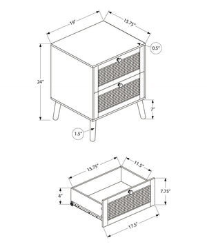English Elm Accent Side Table Rustic Grey Laminate Compact Storage Cabinet Transitional Bedroom B2710P461699