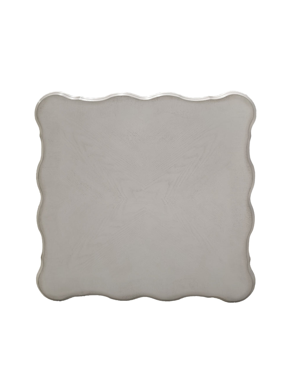 English Elm Dresden Vintage Bone White End Table with Scalloped Floral Top, Oversized Claw Legs, 19" Clearance B2726P278586