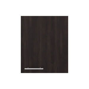 English Elm So- Hi Melamine Wall Cabinet Single Door Slim Storage for Kitchen or Laundry Room Walnut B128P485403