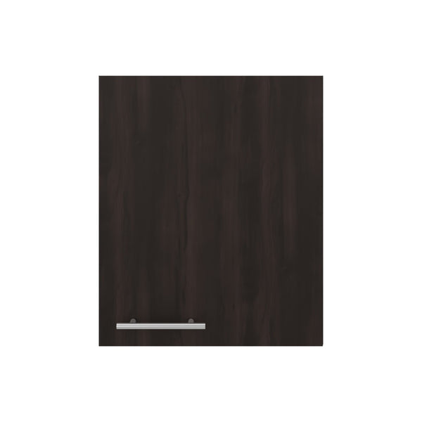 English Elm So- Hi Melamine Wall Cabinet Single Door Slim Storage for Kitchen or Laundry Room Walnut B128P485403