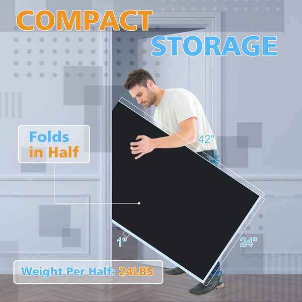 English Elm 7*4ft Foldable Mdf Ping Pong Conversion Top with Net for Game Room Practice W1408P310184