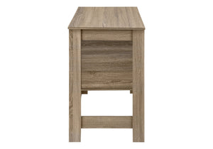 English Elm Dining 48" Counter Height Rectangular Table with Side Storage Cabinet and Open Shelf, Modern Design taupe 51 L x 27 W x 5 H B2710P286996