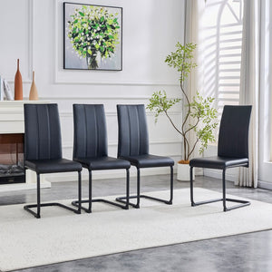 English Elm A Set of 2 Glam Faux Alligator Pvc Barstools with Crystal Buckle Detail Black W1512P491828