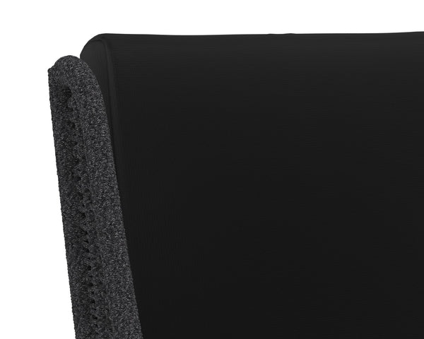 Sunpan SORRENTO Barstool - Arashi Black Fabric, Modern Design with Teak Base for Indoor & Outdoor Use 109524