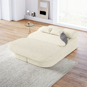 English Elm 75''2-In-1 Foldable Sofa - Versatile Convertible Sleeper & Lounge Bed With Soft Chenille Upholstery W834P317049